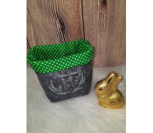 Stickdatei - Frohe Ostern Hase im Kranz inkl. Einzeldateien